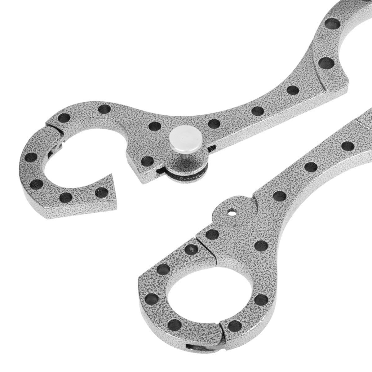 Heavy Duty Bondage Restraint Neck Collar with Handcuffs Rigid BDSM Pillary Bar