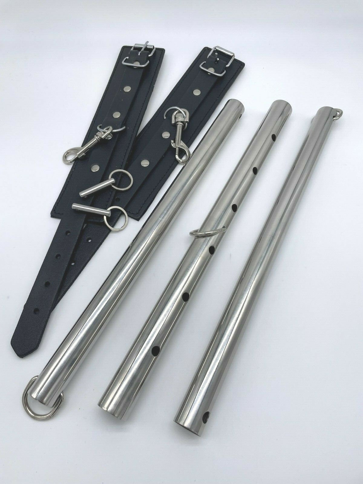 Adjustable Metal Spreader Bar Bondage Slave for Handcuffs Wrist Ankle Cuffs BDSM