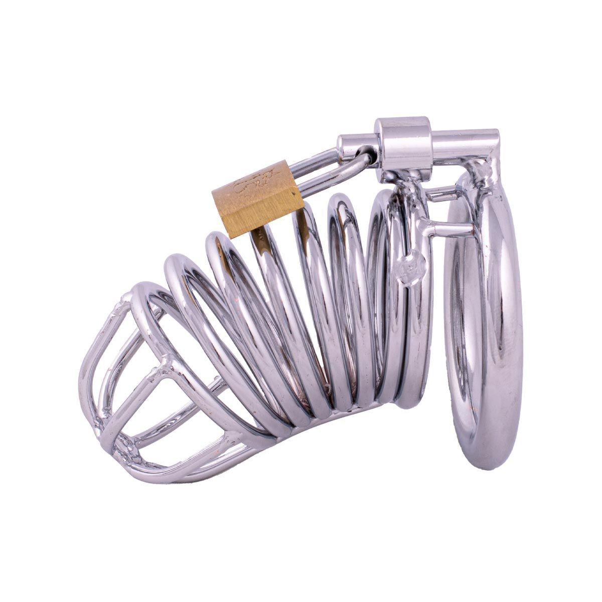 Chastity Cage Locking Device Padlock Male Penis BDSM Lockable Steel Bonage