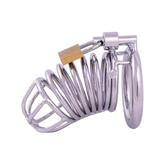 Chastity Cage Locking Device Padlock Male Penis BDSM Lockable Steel Bonage
