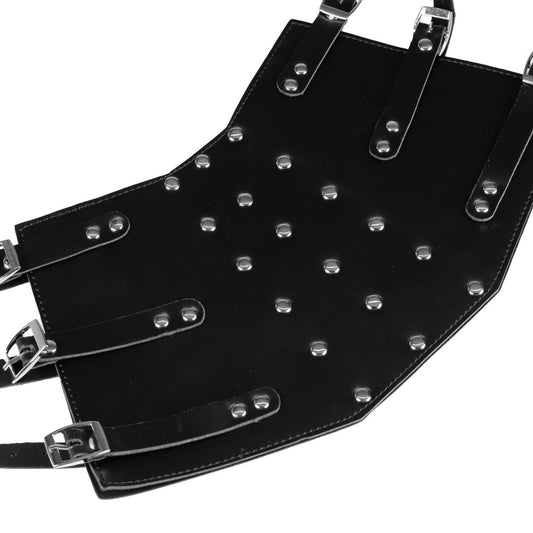 Adjustable black bondage arm binder with buckle straps