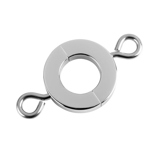 Small weighted steel ball ring with attachment eyebolts