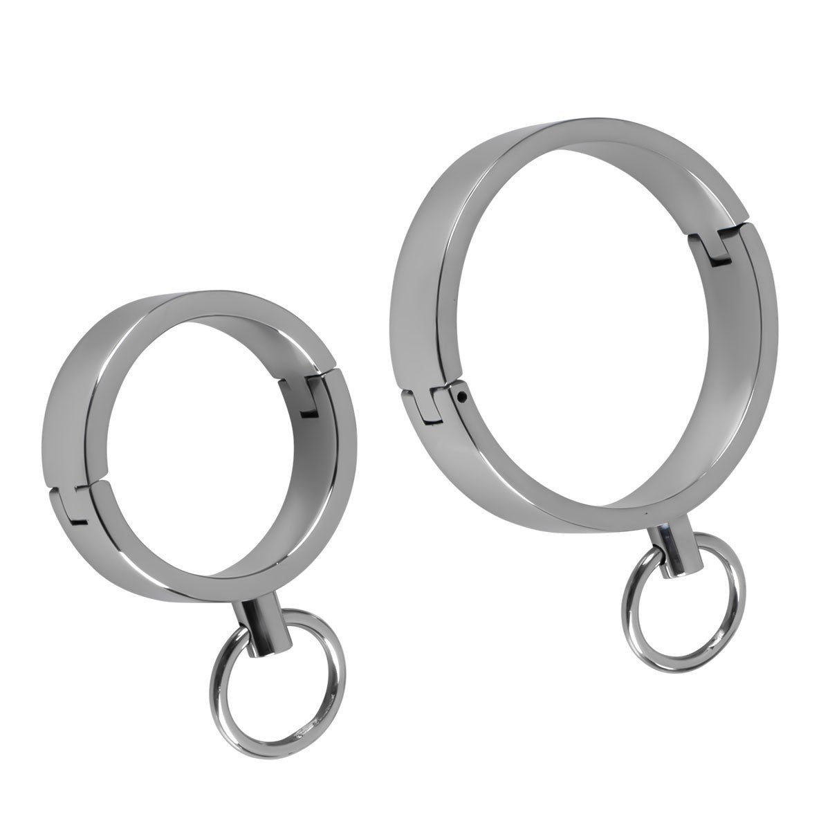 Five piece bondage restraint set with O-ring metal cuffs