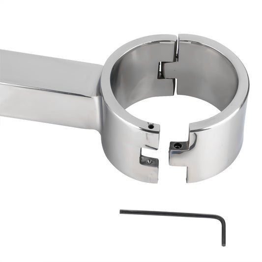 Stainless Steel Wrist Restraint Bar Locking Metal Handcuffs & Bondage Spreader