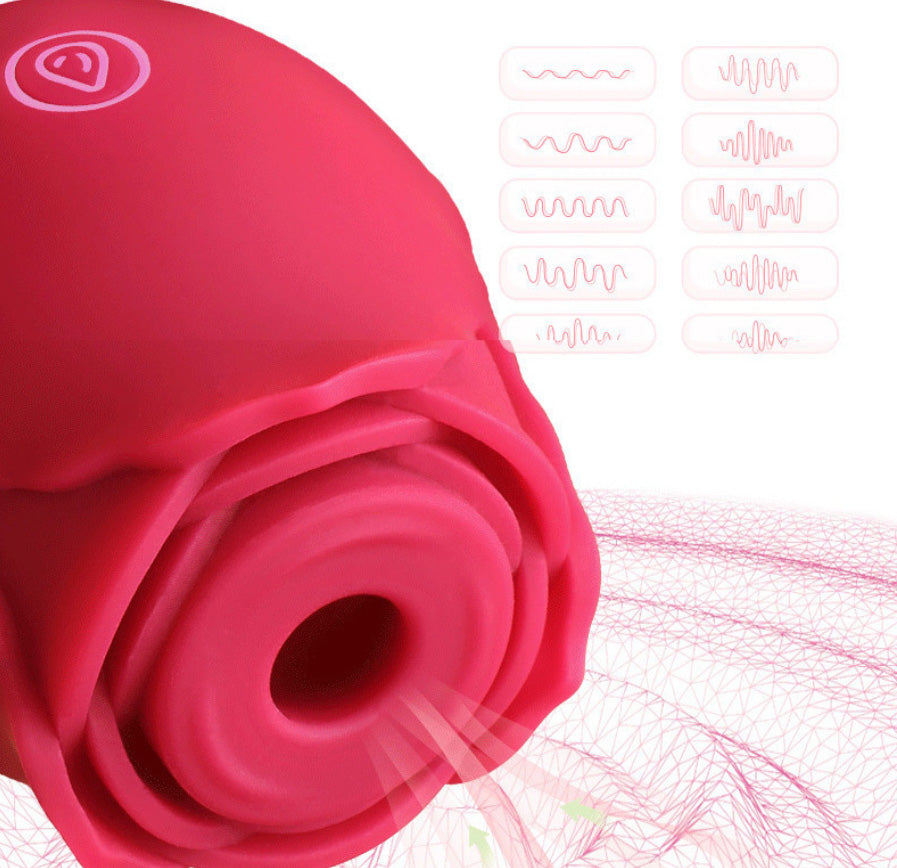 Rose Clitoral Suction Stimulator for Women Rechargeable Vibrator