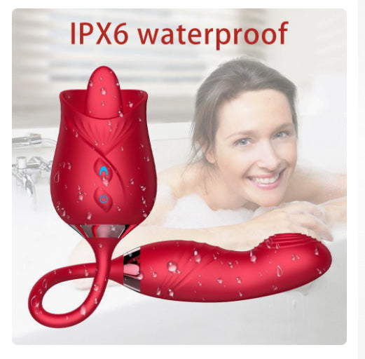 Wearable Rose Clitoral Vibrator Flexible Neck & Rotating Stimulation