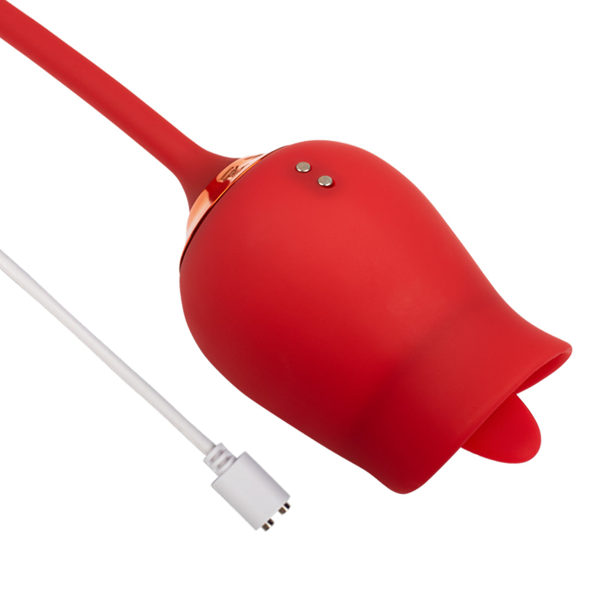 KR-1034 red rechargeable rose clitoral and G-spot vibrator
