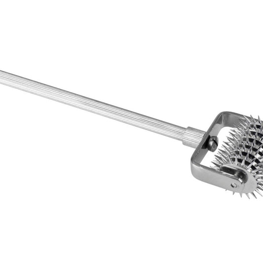 Multi-wheel metal sensory pinwheel with textured handle