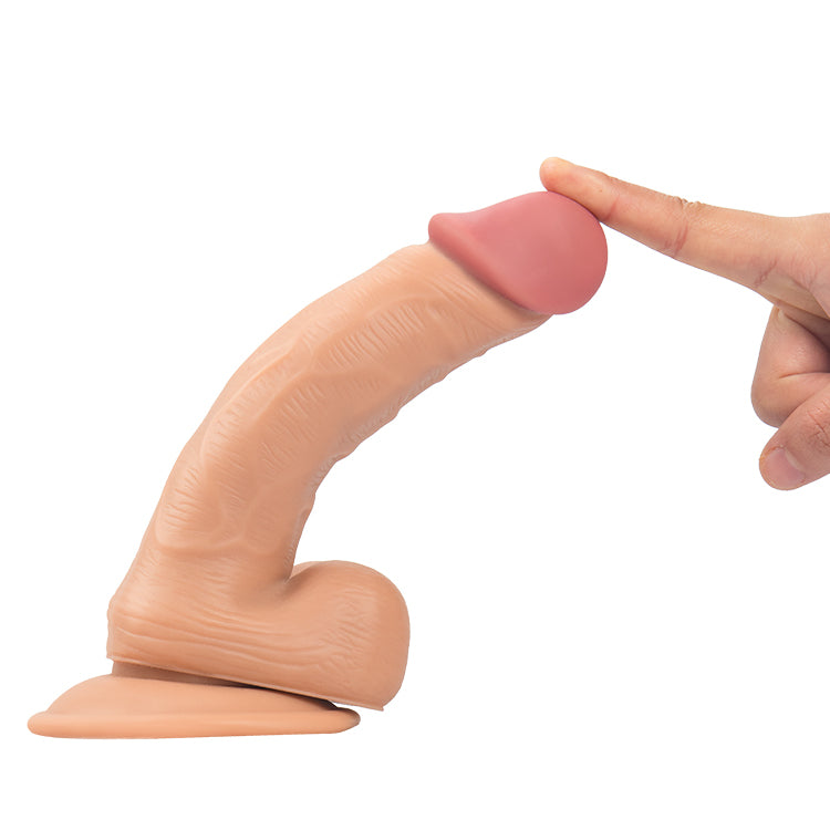 Realistic Suction Cup Dildo Lifelike Textured Adult Toy 8 Inch
