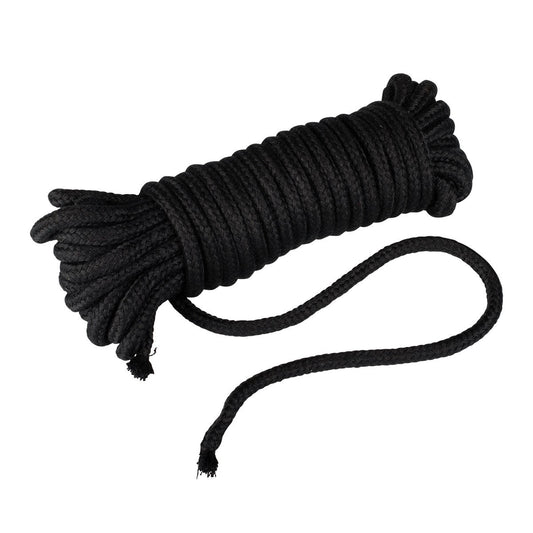Black Japanese style bondage restraint rope