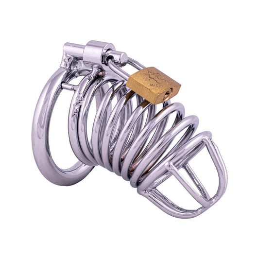 Chastity Cage Locking Device Padlock Male Penis BDSM Lockable Steel Bonage