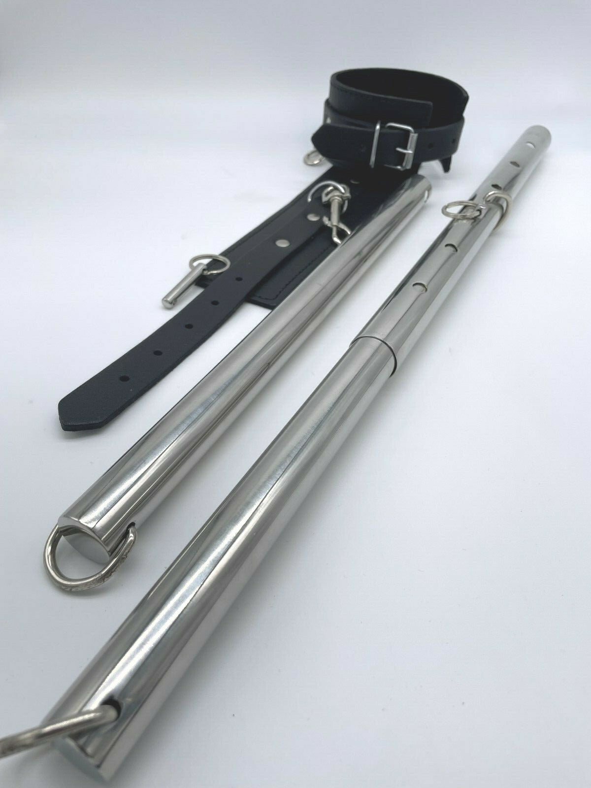 Adjustable Metal Spreader Bar Bondage Slave for Handcuffs Wrist Ankle Cuffs BDSM