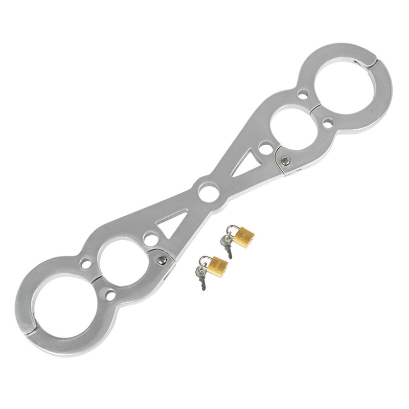 Metal Bondage Restraint Hand Cuffs Wrist Ankle Spreader Bar BDSM