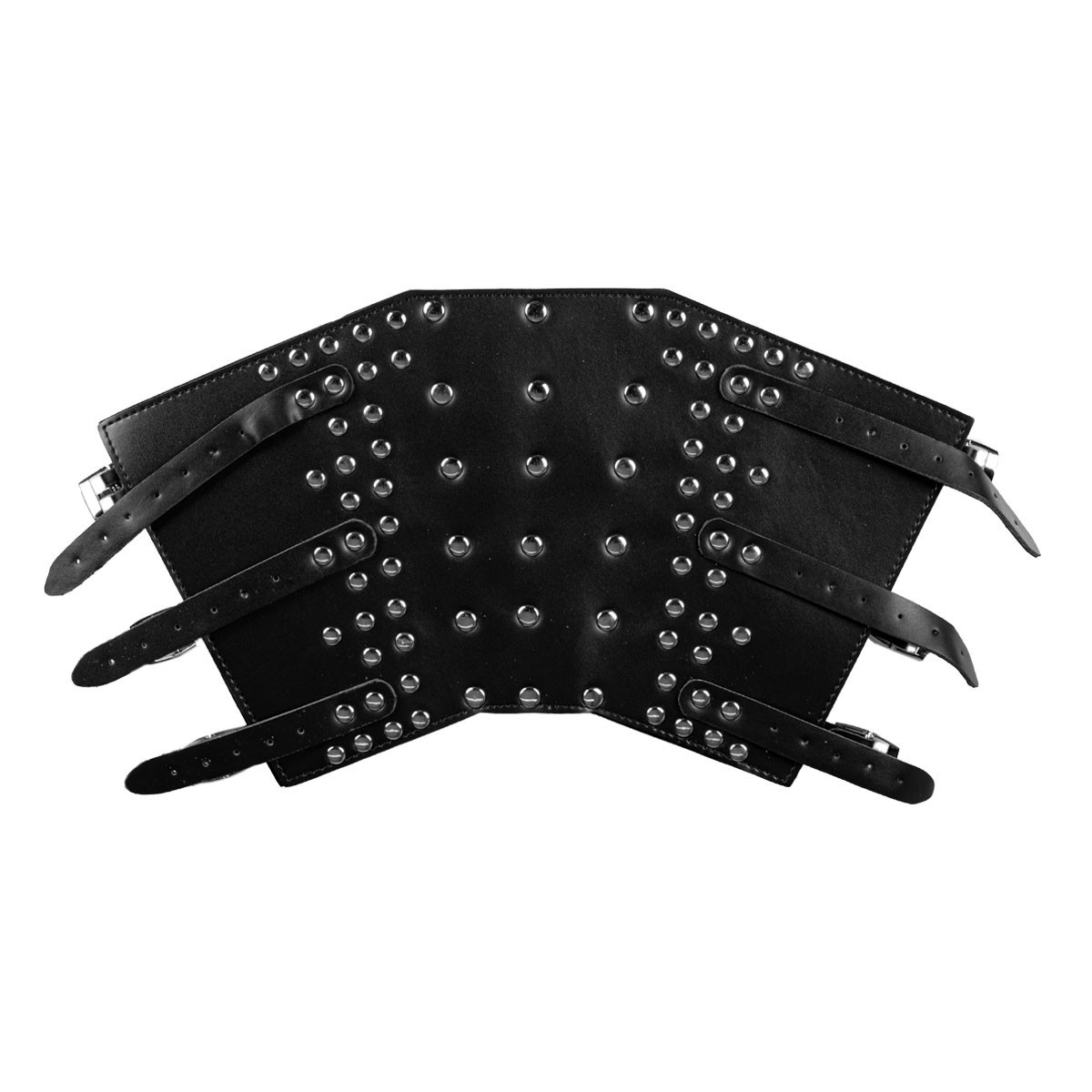Black faux leather arm binder restraint KR-0149