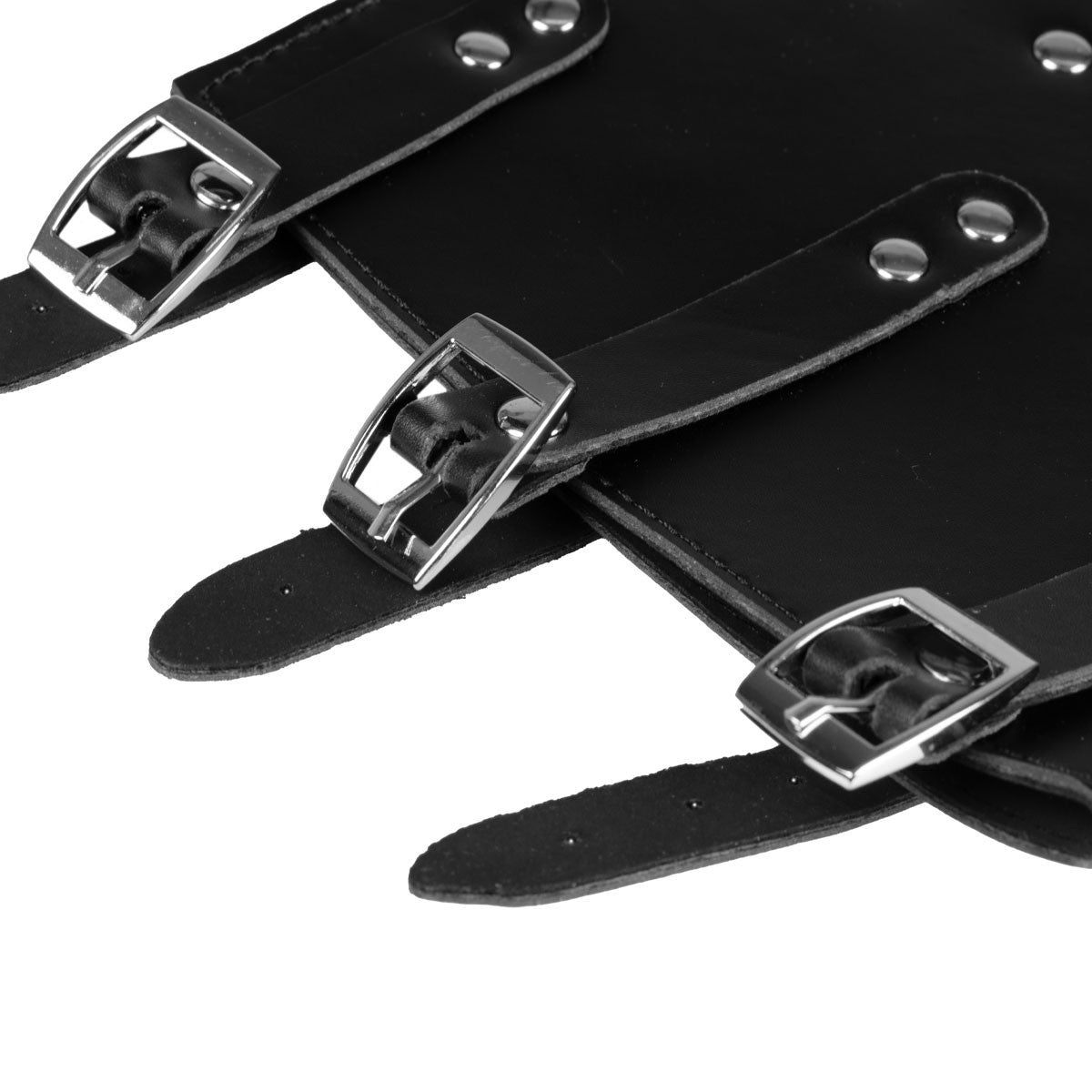 KR-0149 black arm restraint sleeve with metal buckle hardware