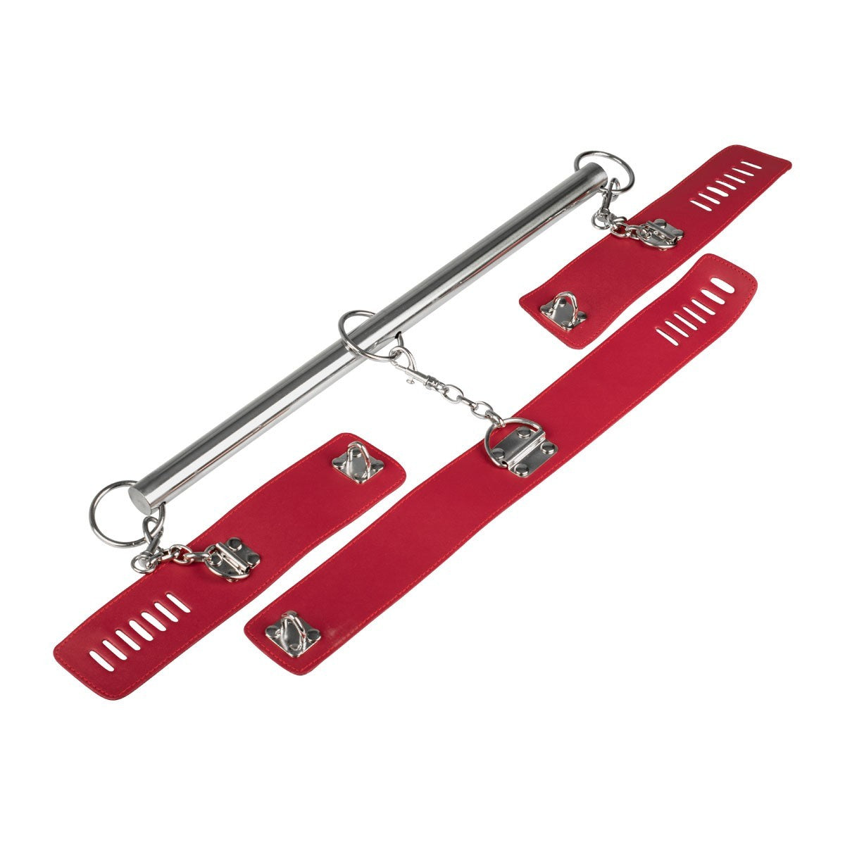 Rigid neck and wrist restraint bar with lockable cuffs