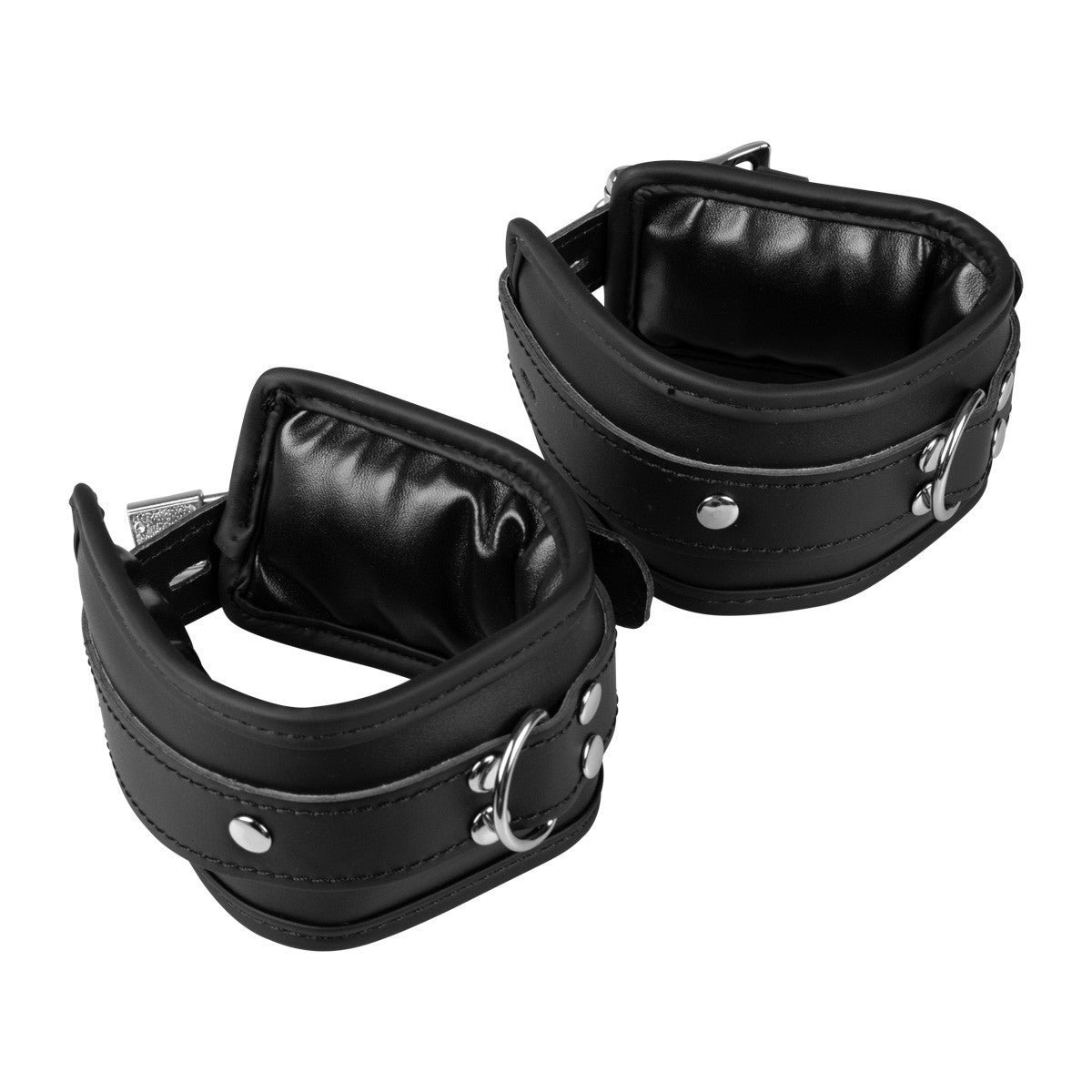 Black padded bondage cuffs KR-0235