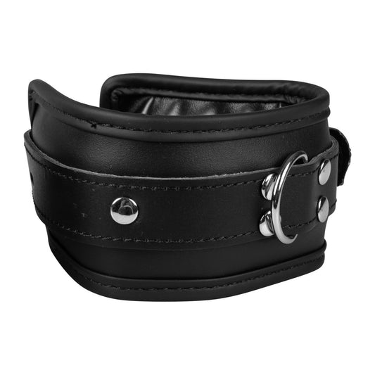 Adjustable black BDSM wrist and ankle restraint cuffs