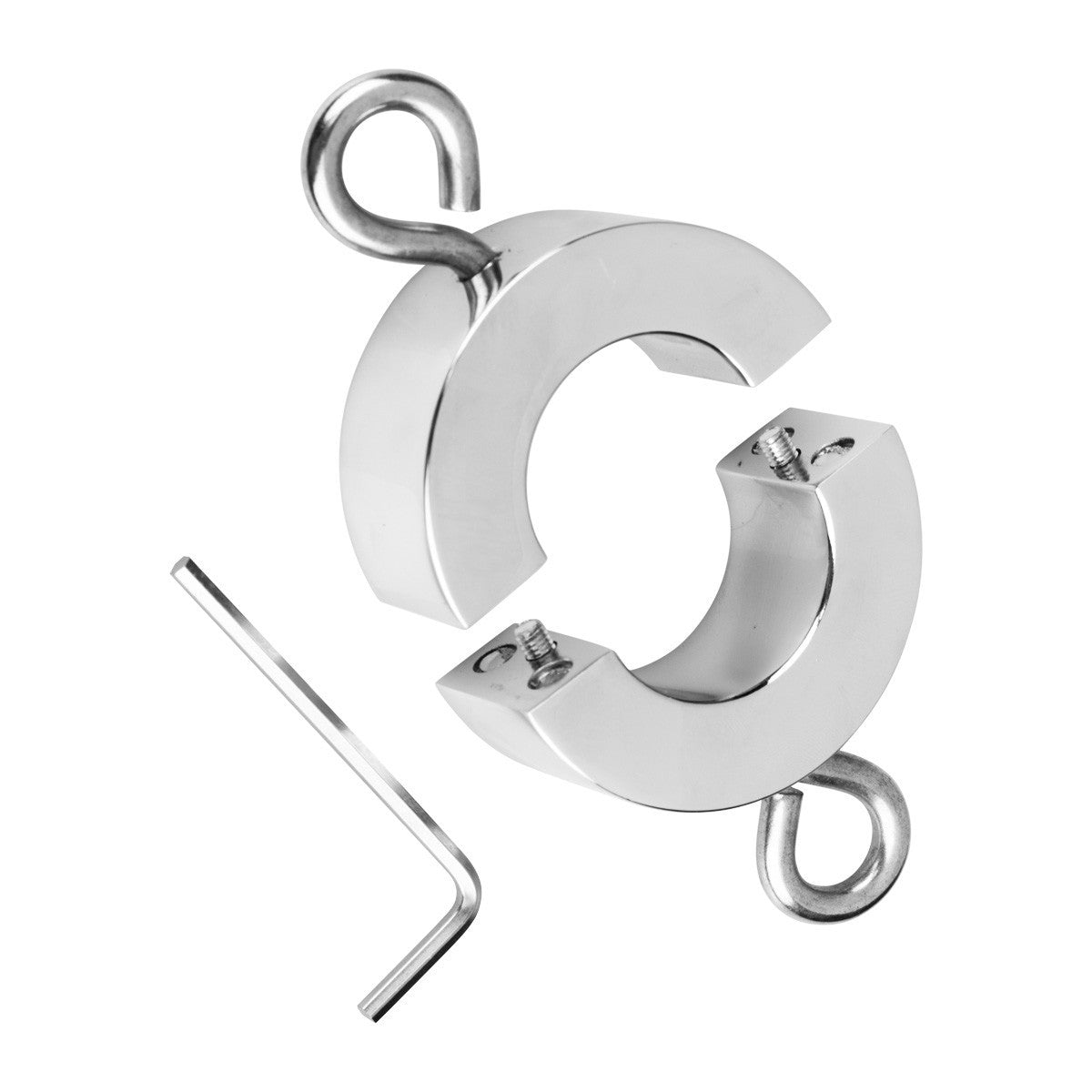 Medium weighted steel ball ring with attachment eyebolts
