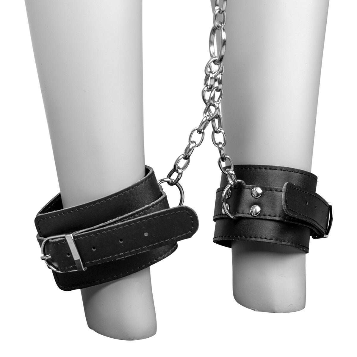 KR-0305 black ankle cuff and collar restraint set