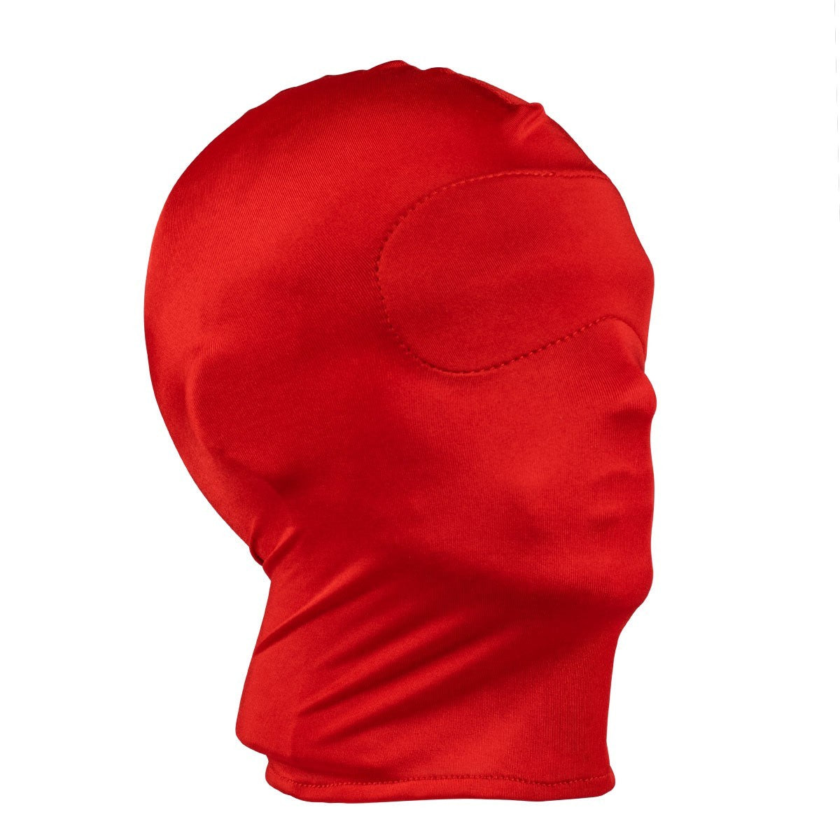 Red spandex bondage hood full face mask KR-0371