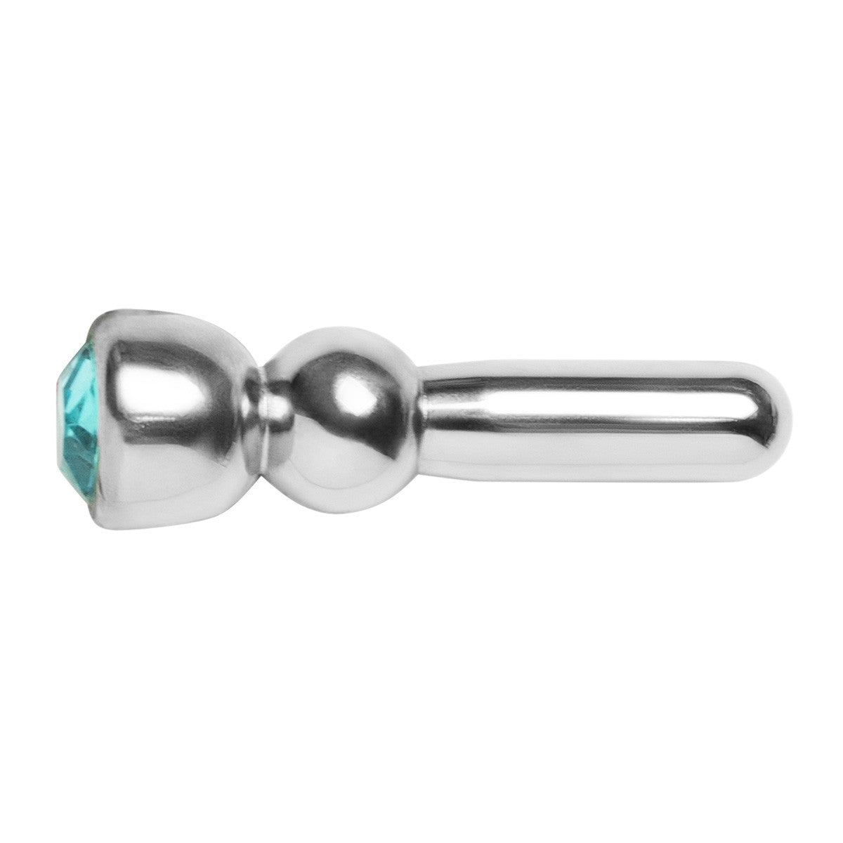 KR-0466 compact metal urethral plug with diamante end