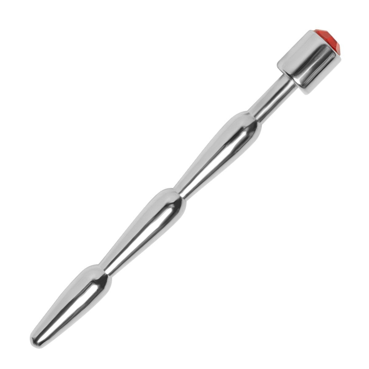 115mm stainless steel urethral plug with three 9mm bulbs