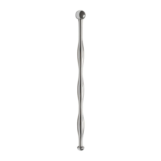 160mm solid metal urethral sound with rounded ball end