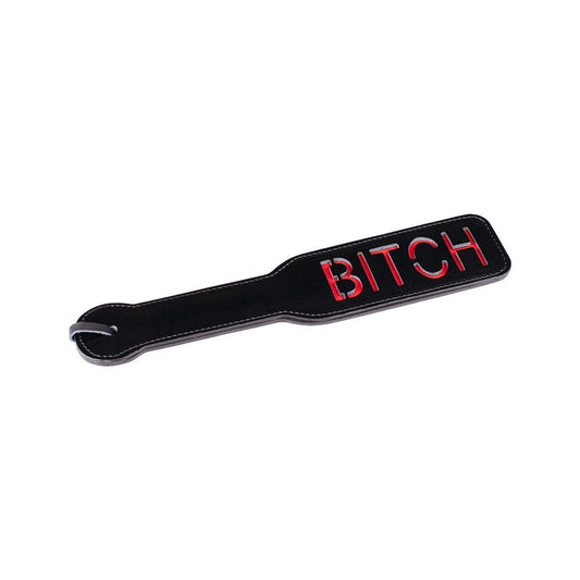 PU leather BDSM impact play paddle with wrist strap