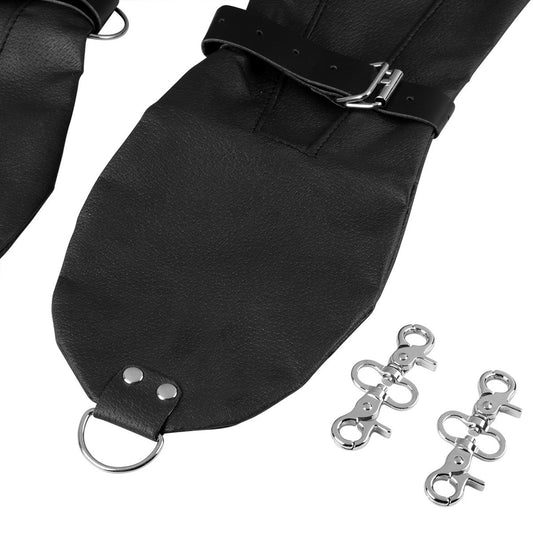 KR-0154 faux leather arm restraints with adjustable buckles