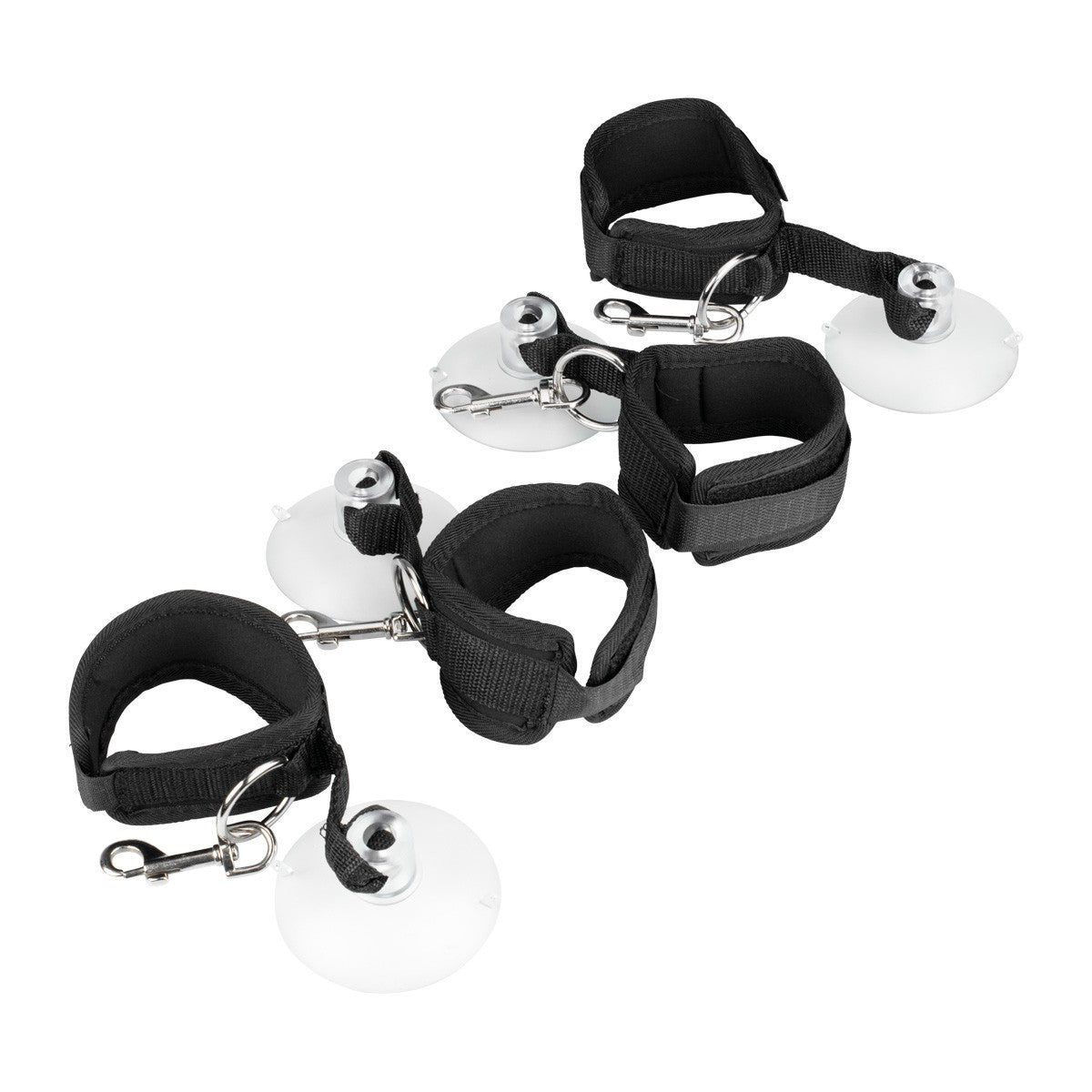 Black wrist and ankle restraint cuffs with suction cups KR-0627