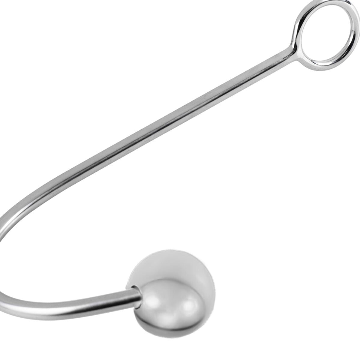 Close-up of 37mm stainless-steel anal ball and 32mm attachment ring