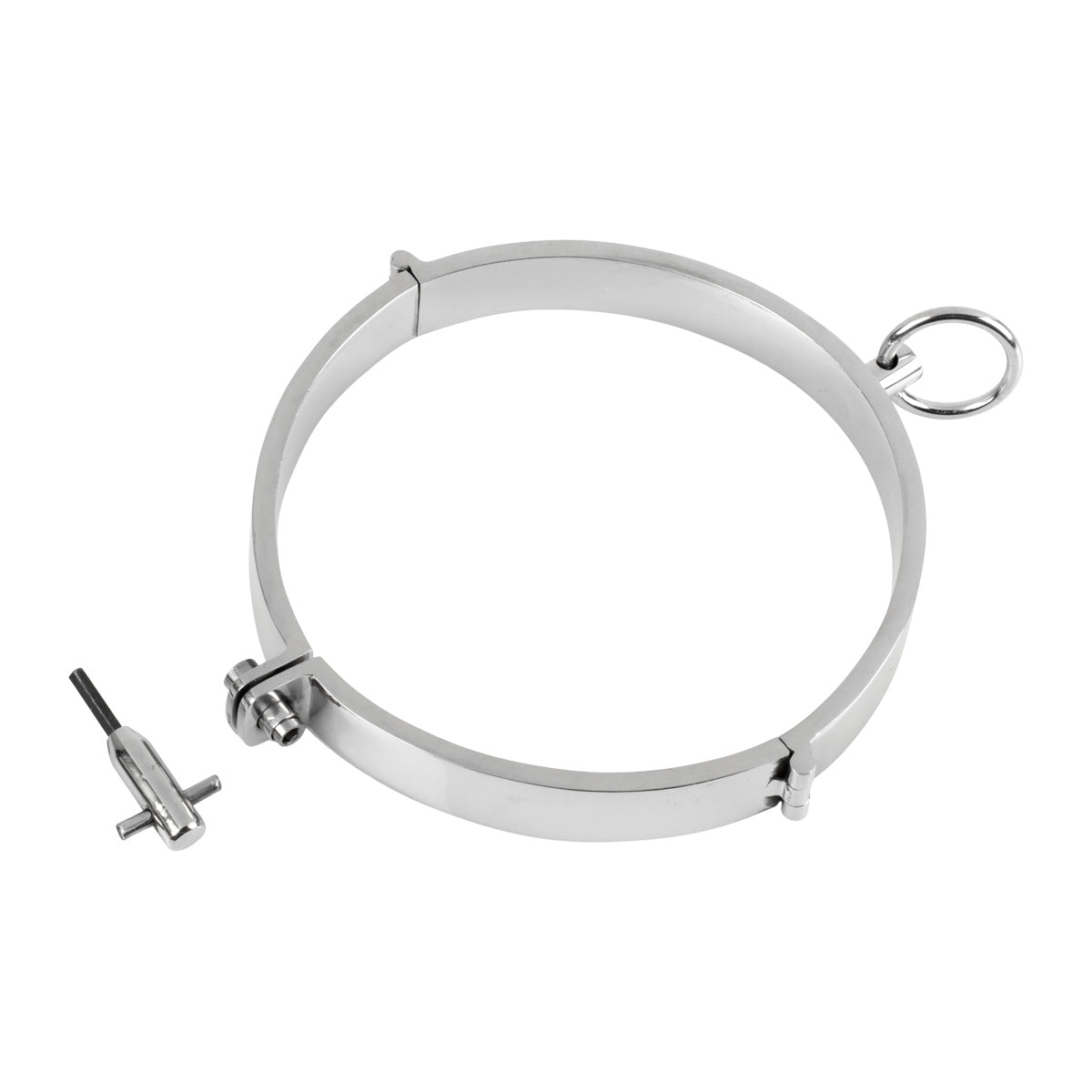 Heavy Duty Steel Bondage Collar Lockable BDSM Slave Neck Restraint
