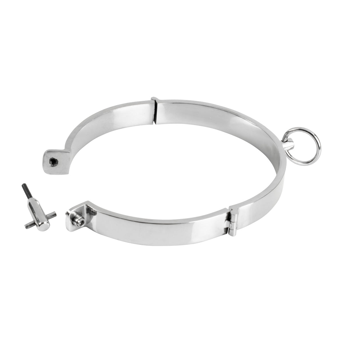 Heavy Duty Steel Bondage Collar Lockable BDSM Slave Neck Restraint