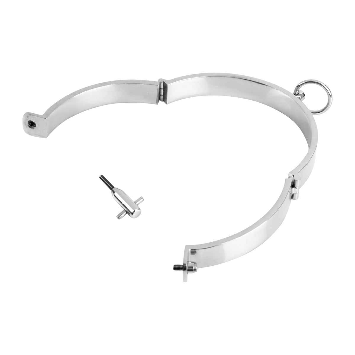 Heavy Duty Steel Bondage Collar Lockable BDSM Slave Neck Restraint