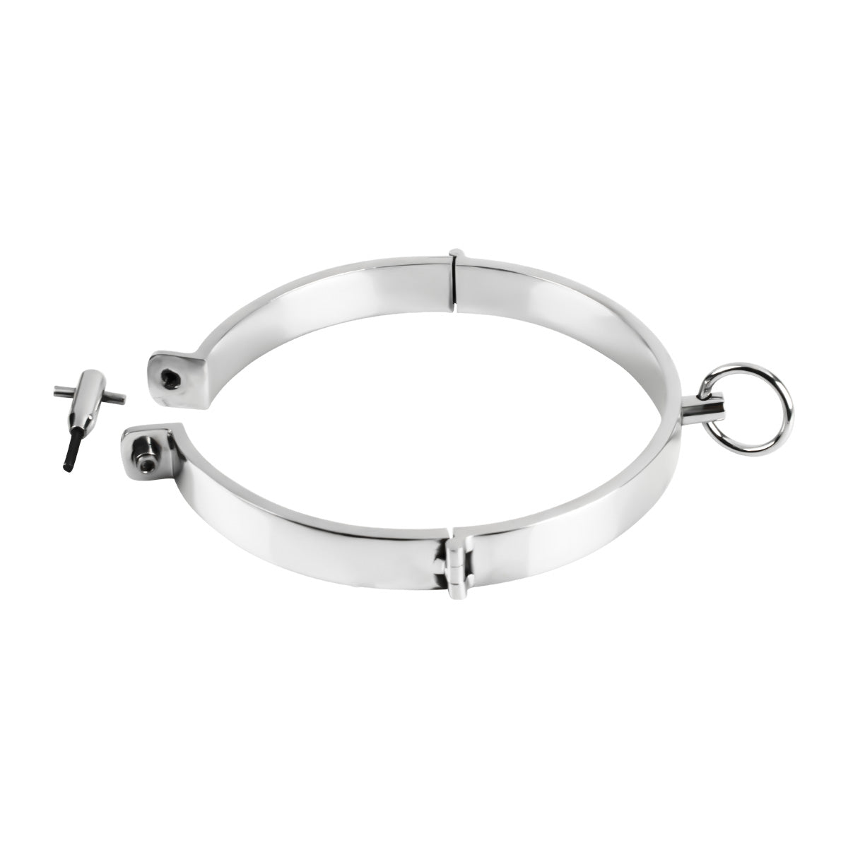 Heavy Duty Steel Bondage Collar Lockable BDSM Slave Neck Restraint