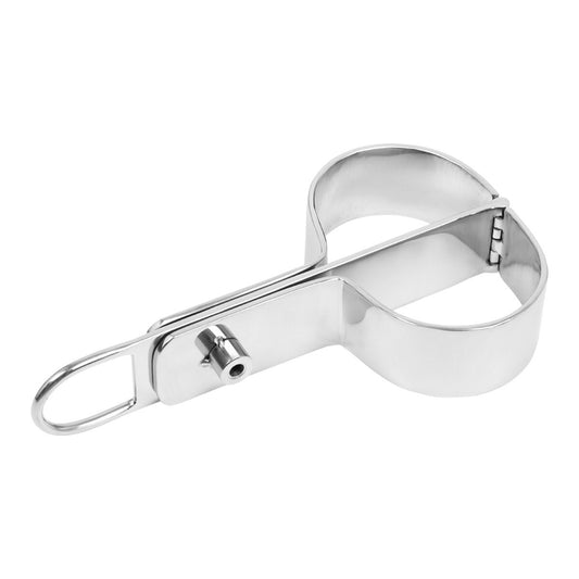 Silver D-shaped metal wrist cuffs KR-1019