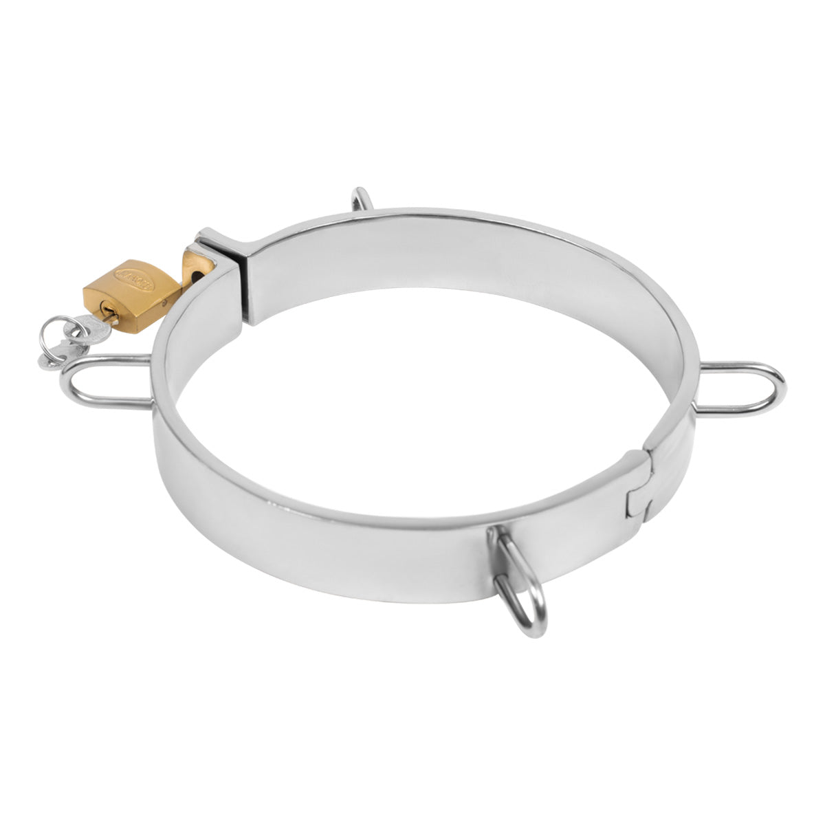 Heavy Duty Steel Bondage Collar Lockable BDSM Slave Neck Restraint