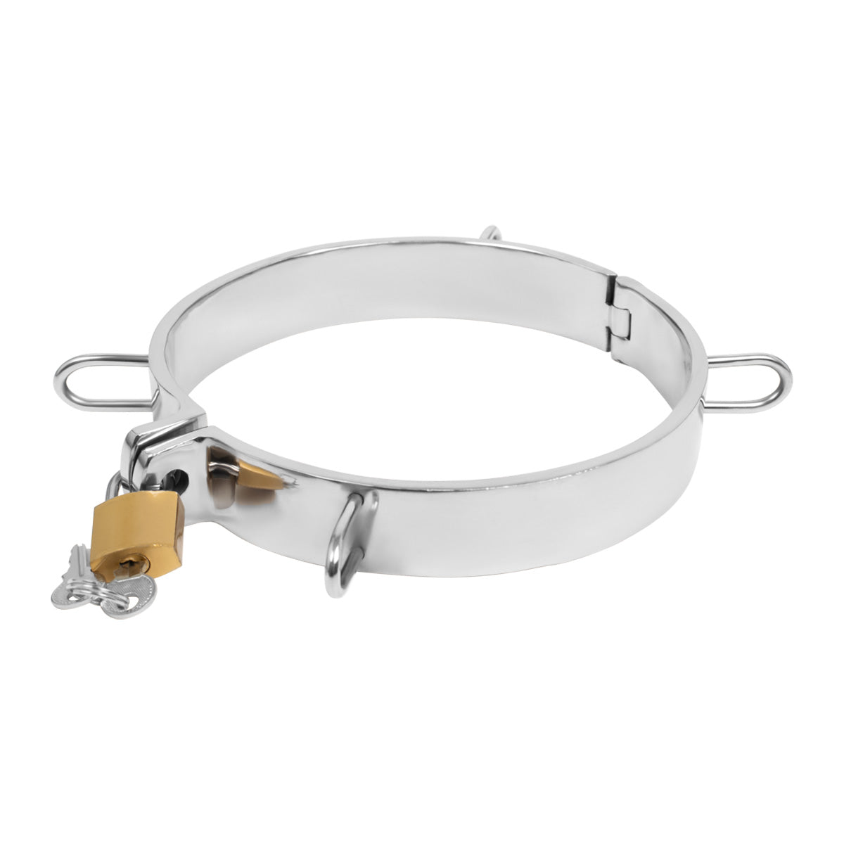 Heavy Duty Steel Bondage Collar Lockable BDSM Slave Neck Restraint