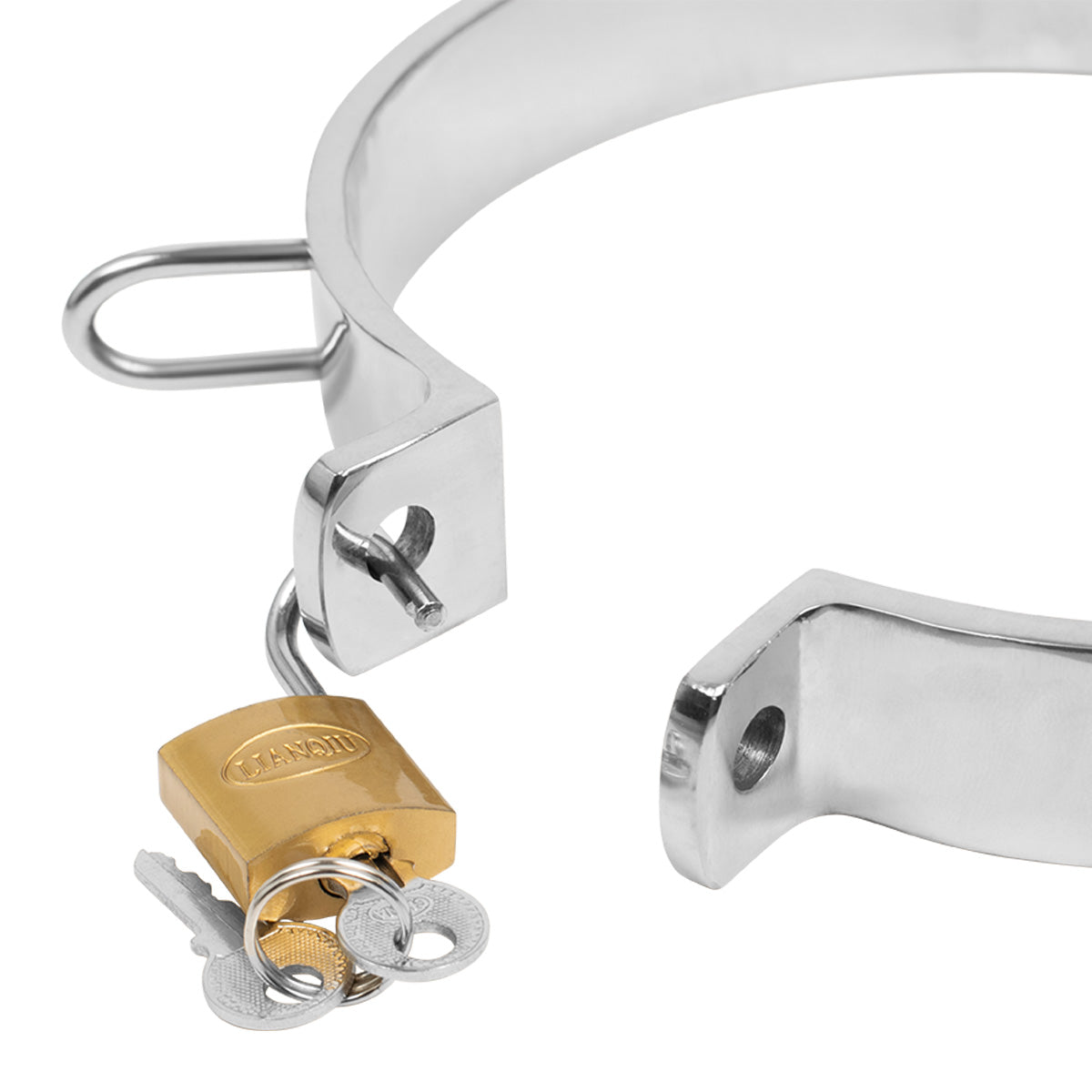 Heavy Duty Steel Bondage Collar Lockable BDSM Slave Neck Restraint