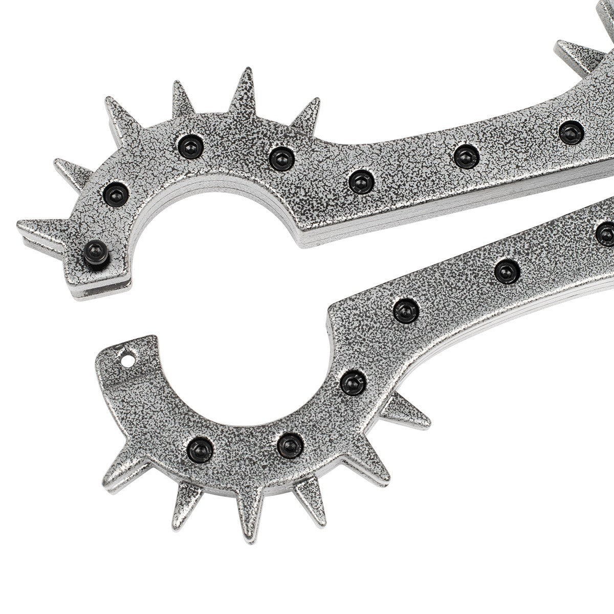 Heavy duty metal BDSM wrist restraint with fixed spreader bar