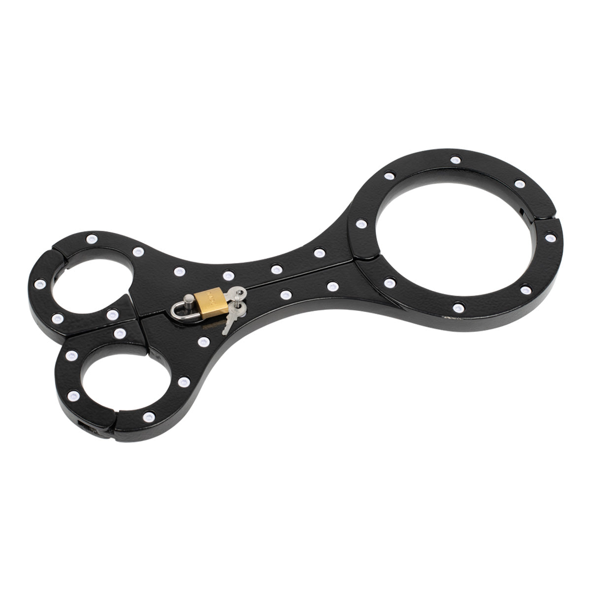 Heavy Duty BDSM Bondage Restraint Neck Collar with Handcuffs Rigid Pillary Device