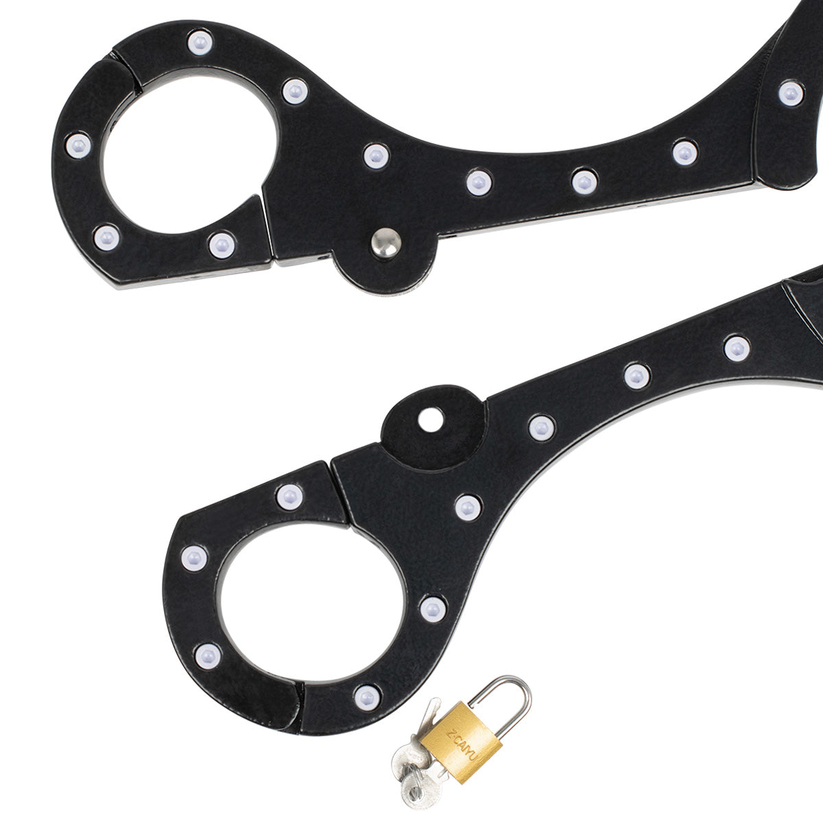 Heavy Duty BDSM Bondage Restraint Neck Collar with Handcuffs Rigid Pillary Device