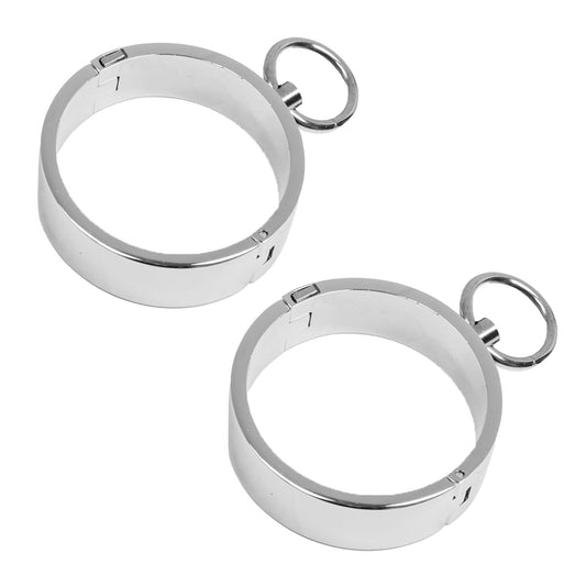 Metal Bondage Handcuffs Restraint BDSM Wrist Cuffs