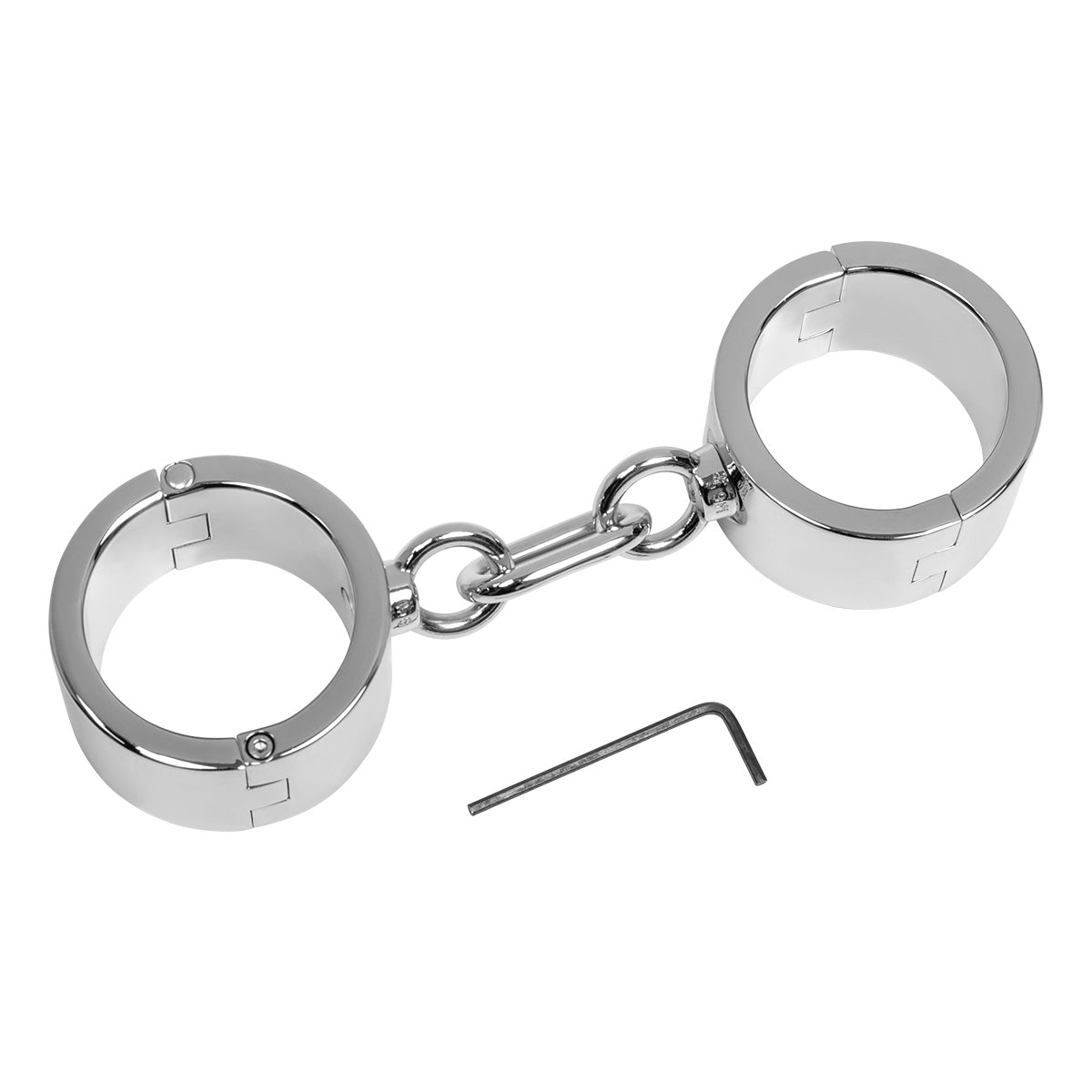Heavy Duty Bondage Restraint Wrist Cuffs Stainless Steel BDSM Handcuffs