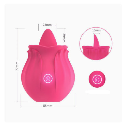 Rose Clitoral Licking Stimulator for Women Rechargeable Vibrator