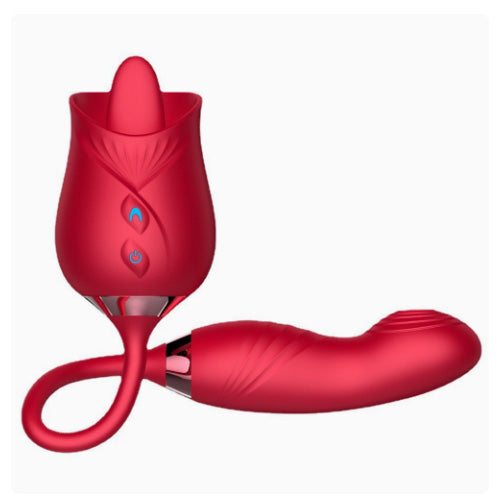 Wearable Rose Clitoral Vibrator Flexible Neck & Rotating Stimulation