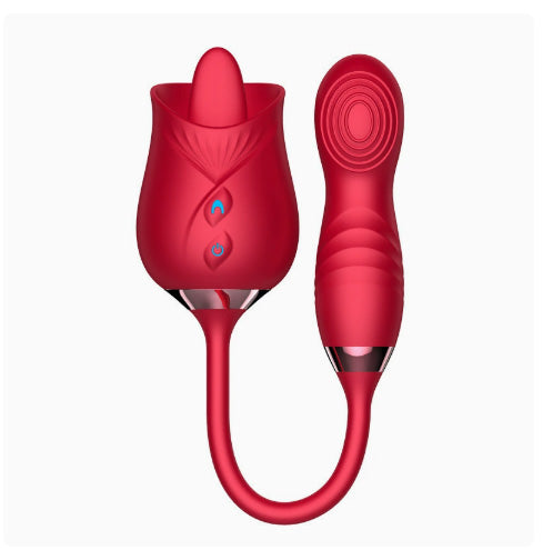 Wearable Rose Clitoral Vibrator Flexible Neck & Rotating Stimulation