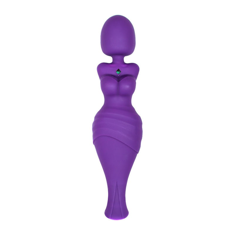 Purple Goddess clitoral suction vibrator with sculpted body design