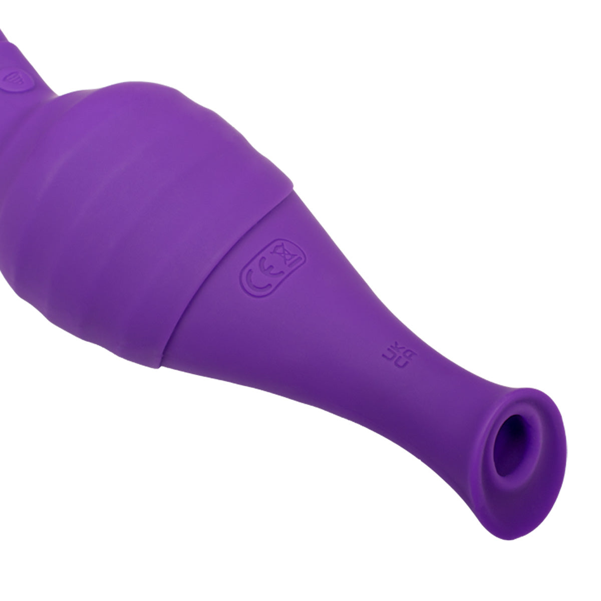 Rechargeable purple silicone clitoral suction vibrator